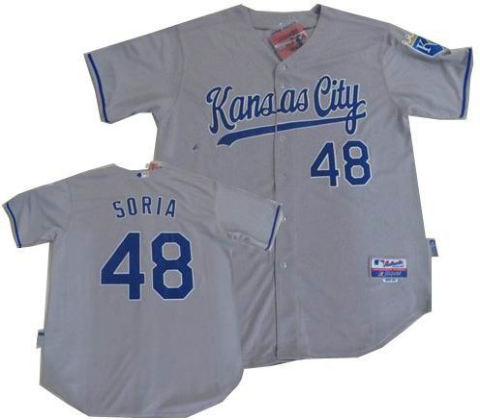 Kansas City Royals 48 Joakim Soria jerseys gray