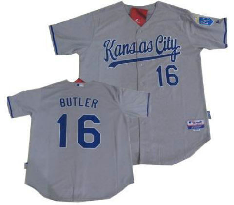 Kansas City Royals 16 Billy Butler jerseys gray