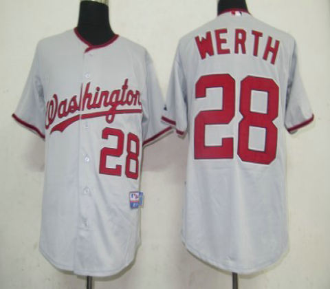 Washington Nationals 28 Werth Jerseys Grey
