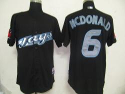MLB Toronto Blue Jays 6# Mcdonald Black Jerseys