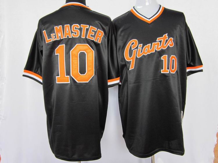 San Francisco Giants #10 Lemaster black