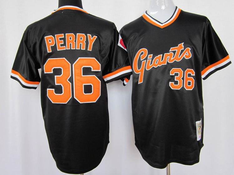 san francisco giants #36 Perry black mitchell&ness