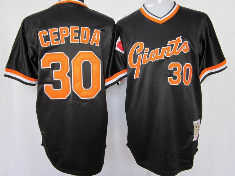 San Francisco Giants #30 Cepeda black