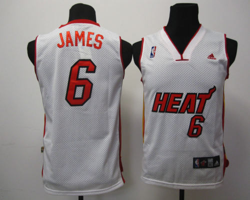 Kids Swingman jerseys Miami Heat 6 James white Kids Swingman jerseys Miami Heat 6 James white