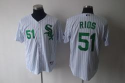 MLB Chicago white sox 51# Rios White Jerseys