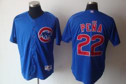 MLB Chicago Cubs #22 Pena Blue Jerseys