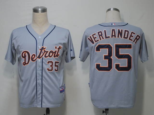 Detroit Tigers 35 Verlander Grey Jerseys