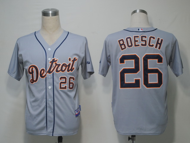 Detroit Tigers 26 Boesch Grey Jerseys