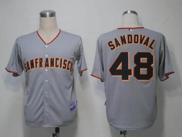 San Francisco Giants 48 Sandoval Grey Cool Base