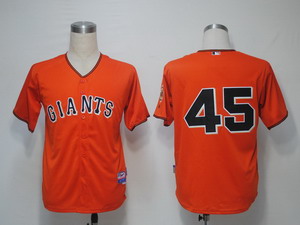 MLB Jerseys San Francisco Giants 45 Runzler Orange Cool Base