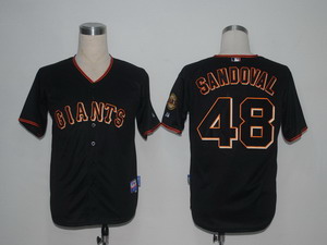 MLB Jerseys San Francisco Giants 48 Sandoval Black Cool Base