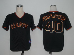 MLB Jerseys San Francisco Giants 40 Bumgarner Black Cool Base