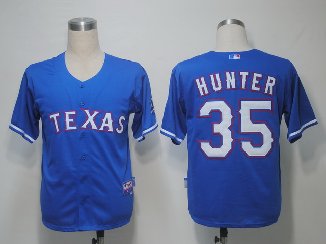 Texas Rangers 35 Hunter Blue Cool Base Jerseys