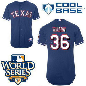Texas Rangers 36 C J Red Cool Base 2011 Baseball Jersey Bule