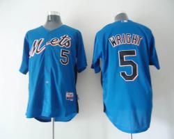 MLB New York Mets 5# Wright Blue Jerseys