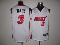 NBA Minmi Heat #3 Dwyane WADE White Jerseys swingman NBA Minmi Heat #3 Dwyane WADE White Jerseys swingman