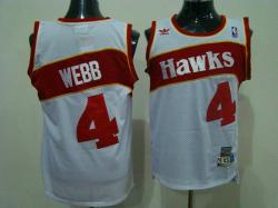 NBA Atlanta Hawks #4 Webb white with red number Jerseys swingman NBA Atlanta Hawks #4 Webb white with red number Jerseys swingman