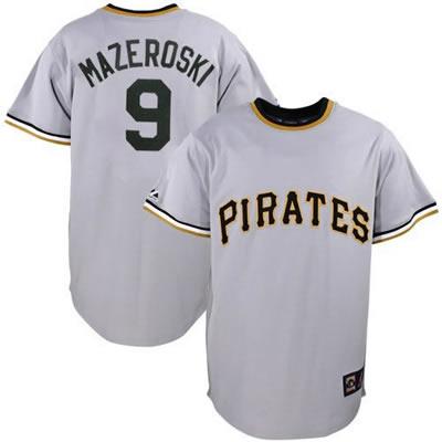 Pittsburgh Pirates #9 Bill Mazeroski Grey Jersey