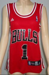 NBA Chicago Bulls 1# Rose red women jerseys