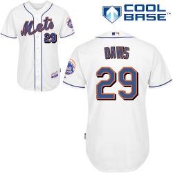 MLB New York Mets 29# Lke Davis white cool base jersey