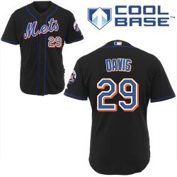 MLB New York Mets 29# Lke Davis Black cool base jersey