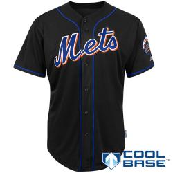 MLB New York Mets Blank Black cool base jersey