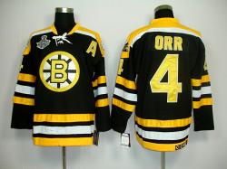 NHL Hockey Boston Bruins #4 Orr Stanley Cup Finals Yellow jerseys