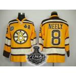 nhl boston bruins #8 neely yellow[2011 stanley cup]