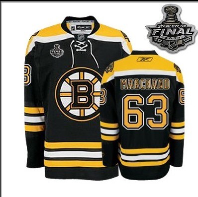2011 Stanley Cup Finals NHL Hockey Boston Bruins #63 Marchand Yellow jerseys