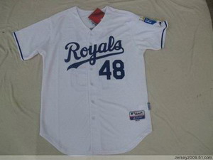 Kansas City Royals 48 SORIA WHITE JERSEY