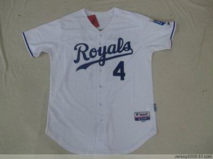 Kansas City Royals 4 GORDON WHITE JERSEY