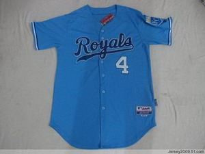Kansas City Royals 4 GORDON LT BLUE JERSEY