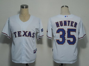MLB Jerseys Texas Rangers 35 Hunter White Cool Base