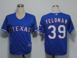 MLB Jerseys Texas Rangers 39 Feldman Blue Cool Base