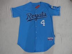 MLB Kansas City Royals 4# Gordon Blue jerseys