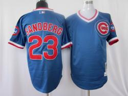 MLB Chicago Cubs #23 SANDBERG Blue Jerseys