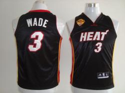 NBA Miami Heat #3 Dwyane WADE KID Black finals jerseys NBA Miami Heat #3 Dwyane WADE KID Black finals jerseys