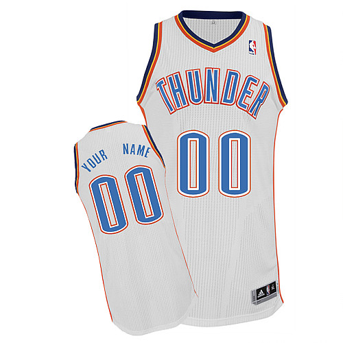 Thunder Personalized Authentic White Jersey (S-3XL) Thunder Personalized Authentic White Jersey (S-3XL)