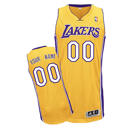 Lakers Personalized Authentic Yellow Jersey (S-3XL) Lakers Personalized Authentic Yellow Jersey (S-3XL)