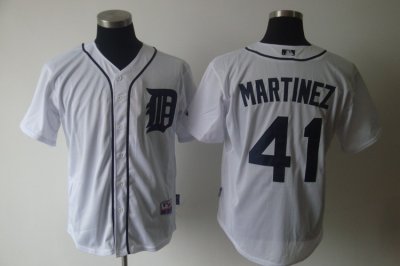 Detroit Tigers 41 Victor Martinez White Cool Base Jersey