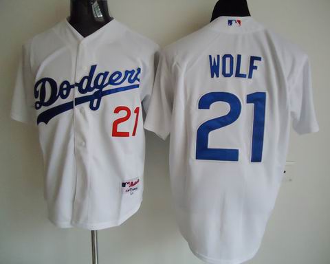 mlb jerseys los angeles dodgers 21 manny wolf white W