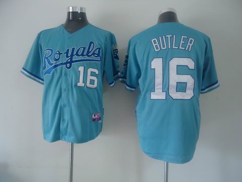 mlb kansas city royals 16 butler blue butler cool base W