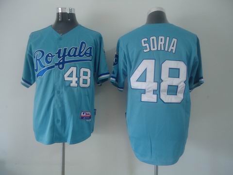 mlb kansas city royals 48 soria blue cool base W