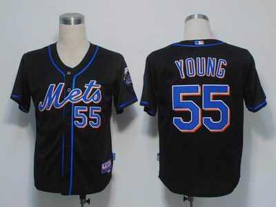 New York Mets 55 Young Black Cool Base