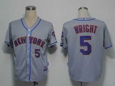 New York Mets 5 Wright Grey Cool Base jerseys