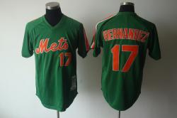 MLB New York Mets #17 Hernandez Green Jerseys