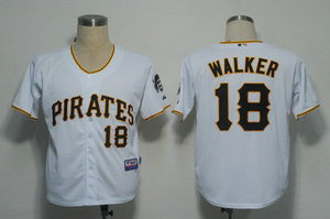 MLB Jerseys Pittsburgh Pirates 18 Walker White Cool Base