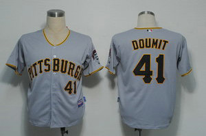 MLB Jerseys Pittsburgh Pirates 41 Doumit Grey Cool Base