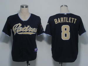 San Diego Padres 8 Bartlett Dark Blue Cool Base Jerseys