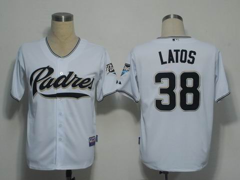 mlb jerseys san diego padres 38 latos white cool base